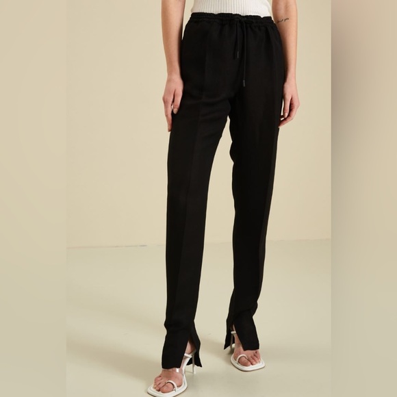 Sportmax by Max Mara Label-cut Trousers Sz:Small US4 IT38 Fall/WinterColor:Black - Picture 1 of 4